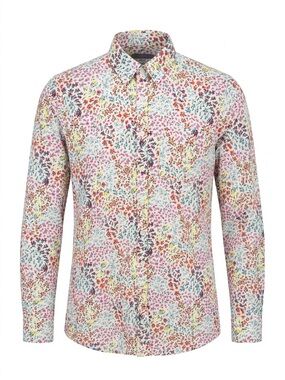 Lands’ End Floral Button Down Blouse - Multicolored Ditsy Print
